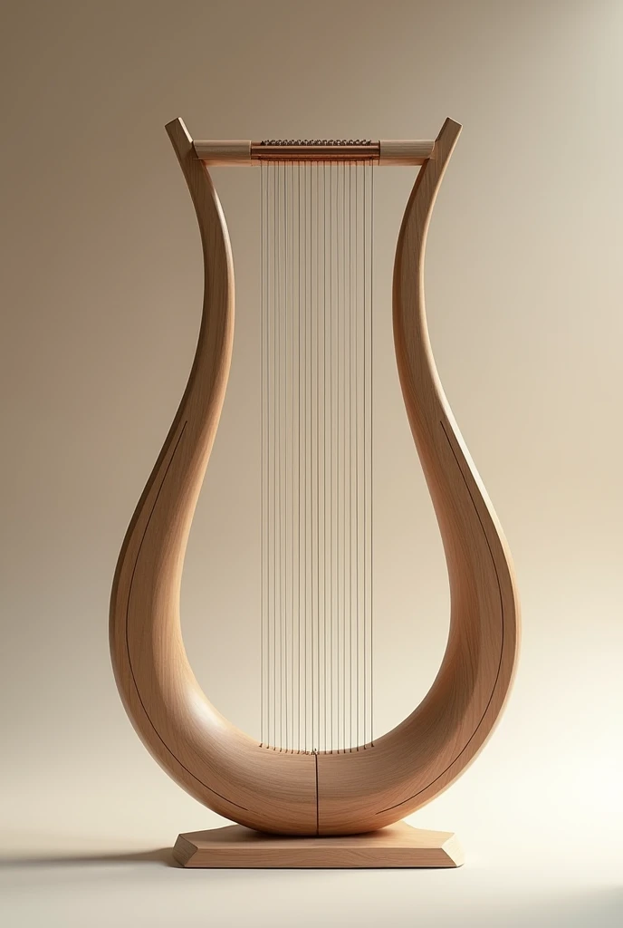 Elegant and modern design of a lyre string instrument