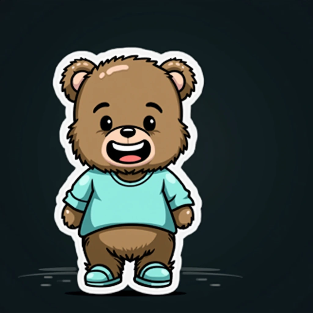 kanye west in teddy bear version smiling