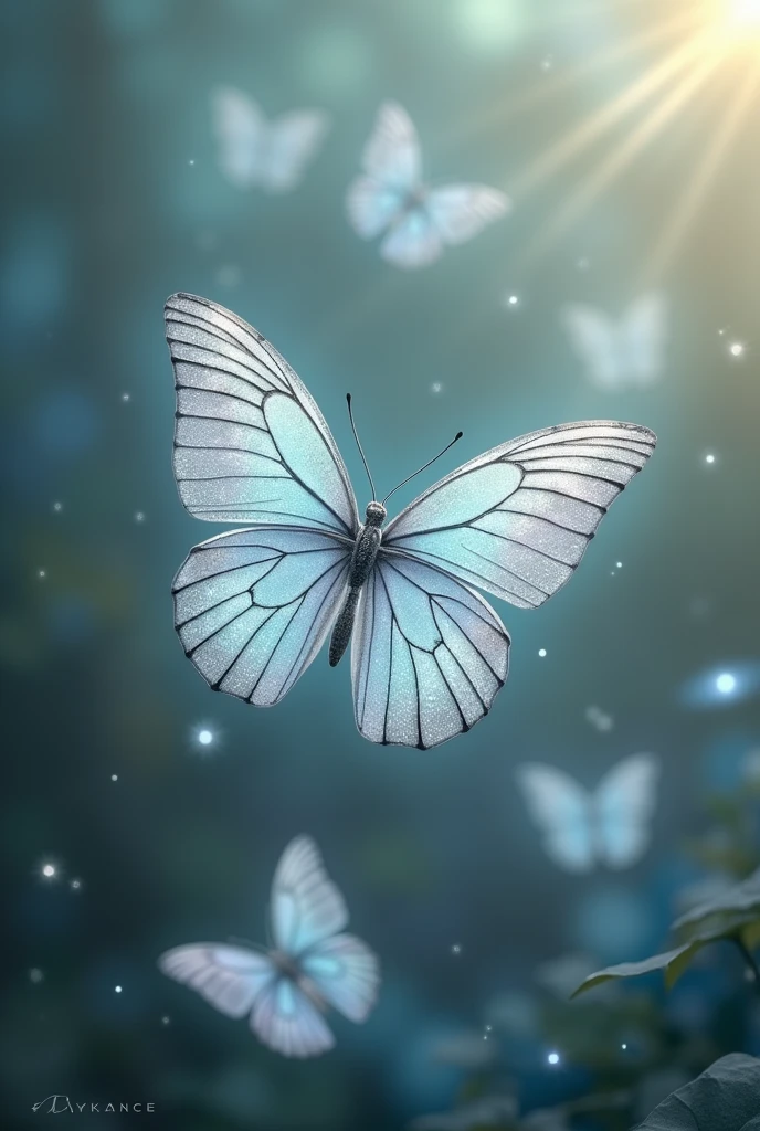silver butterflies