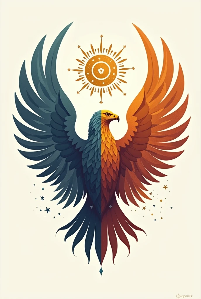 Chat I am opening a community called "Born to win" where I will work with human development and work mainly on the body part,mind and spirit. 

The methodology works through mental reprogramming, emotional, espiritual, vibrational and mainly behavioral because it feeds back to the entire systemic part of the person. 

We have the idea of the eagle within the community because of the whole metaphor of renewal that it experiences at 40 years old.. 

Could you make a logo that represents all these elements in a harmonious way?, simple and congruent. 