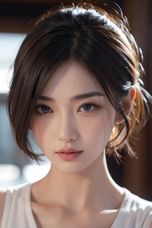 He saw, (Dragon Ball), Curvy Beauty, Attractive, Short hair, Beautiful and delicate eyes, absurd, high resolution, Extremely detailed, (Highest image quality), (Masterpieces), (Detailed description of the eyes), (8k wallpaper), (Detailed description of the face), Depth of Field, (Lens Reflection), permanent, Lexus IS350 GT300 Basic Model &#39;08 Next to, 黑色Racing, (f1_Racing_Set), Practical, Stunning visuals,  Car stickers, Beach Track, sunny