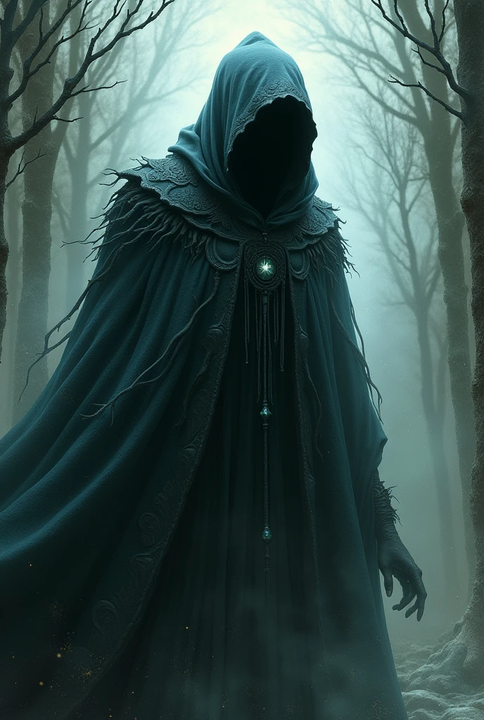 cover of a book whose title is: Shadows of Fate put cold tones disfigured by the shadow man something beautiful that would look like a cape
