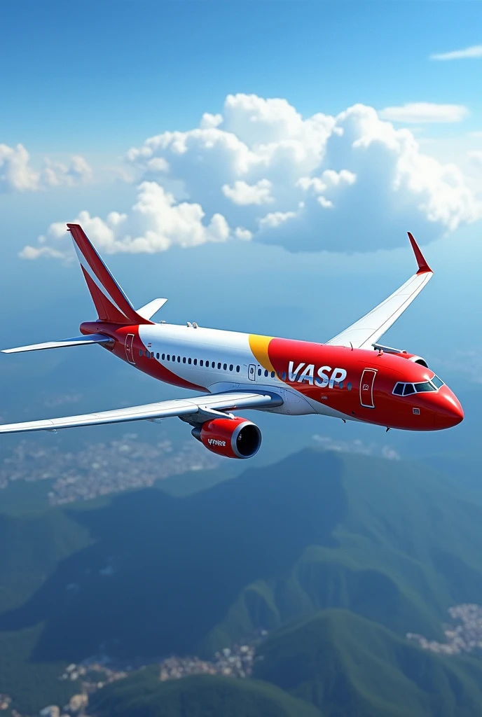 An airplane with “VASP” written on it