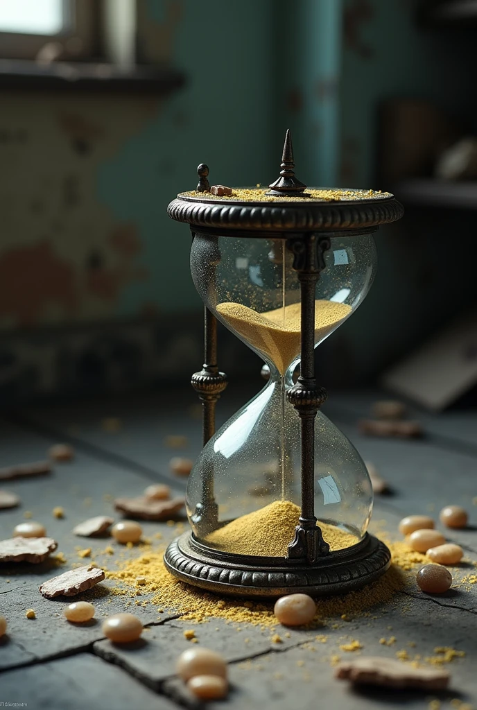 Broken hourglass