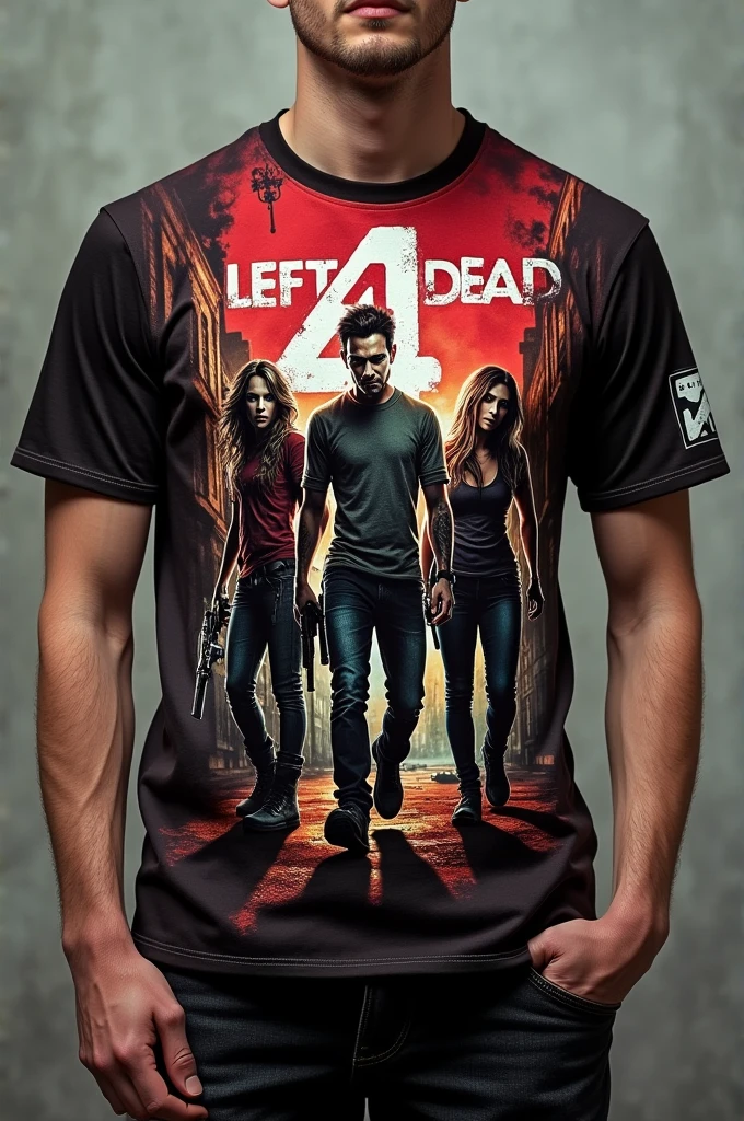 iSports sports t-shirt with left 4 dead 2 design