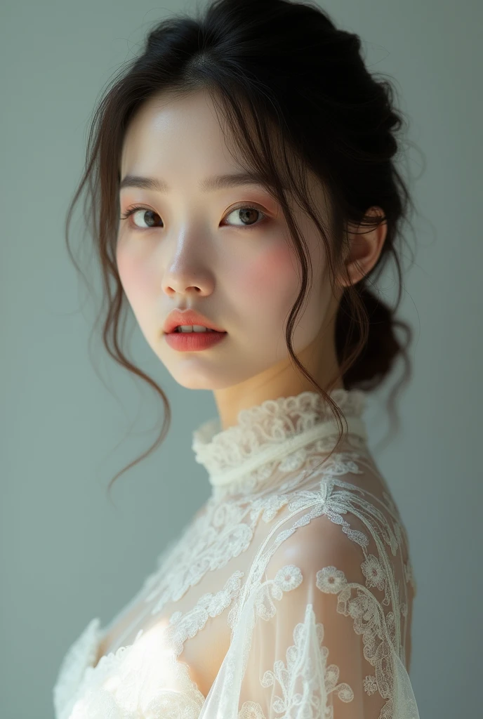 Best Quality, masterpiece, Realistic beautiful woman,8k full body shot of beautiful woman (intricate, sheer, transparent, translucent,(no clothes:1.2)), intricate, beautifull face, sublime, elegant, side lighting, highly detailed, digital hyperrealistic photography, hyperrealistic photography filigree, shyness, most beautyfull face, (masterpiece, sidelighting)