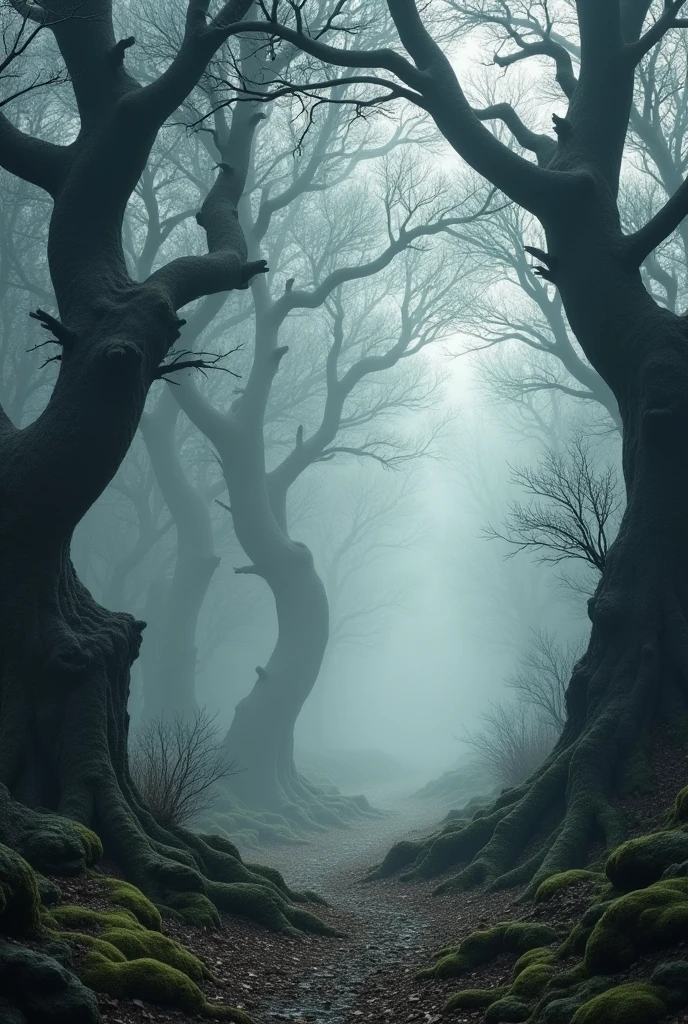 grey forest for story tale