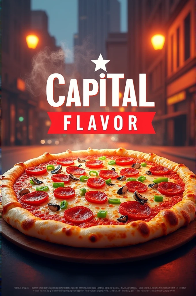 Capital flavor pizza poster 