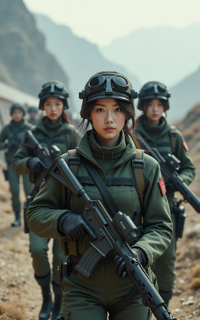 Chinese female soldiers