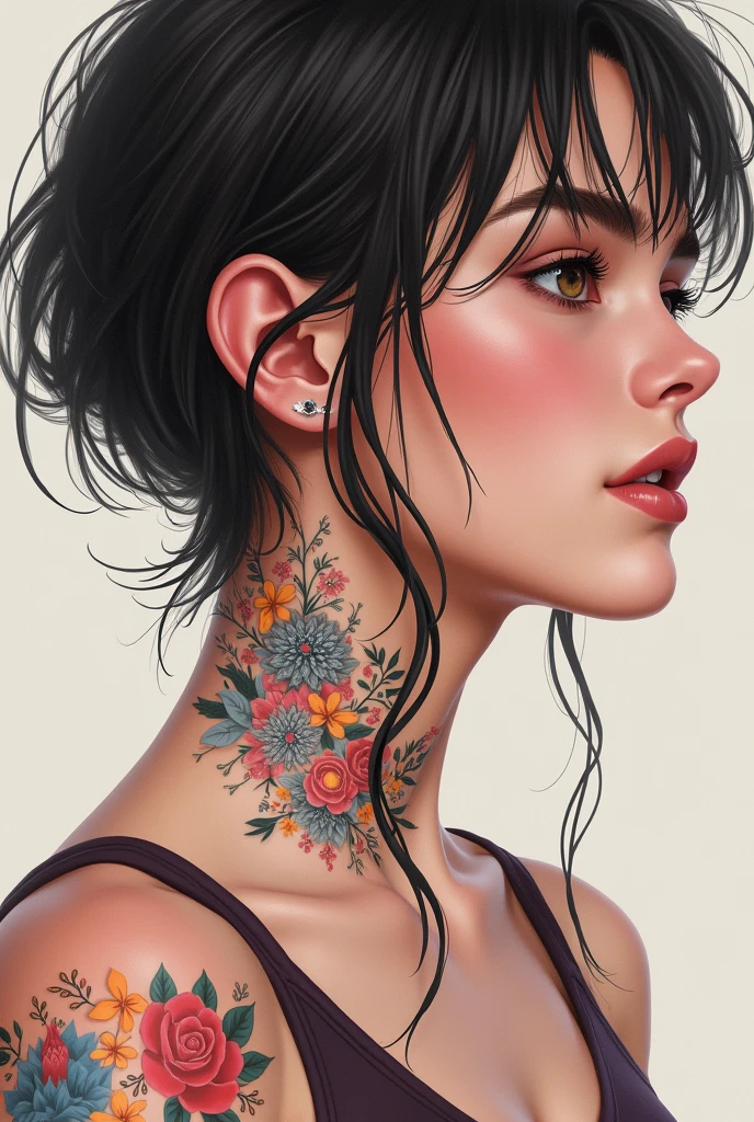create a tattoo on Kaiky da Silva Bocker's neck