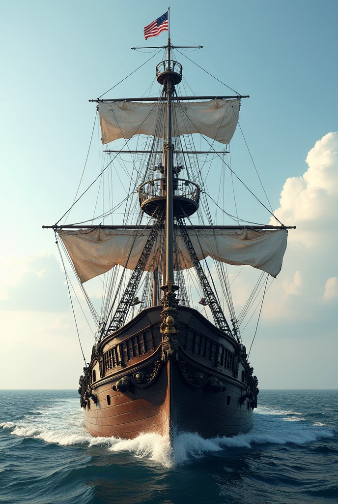 1812 ship from the front, just the base