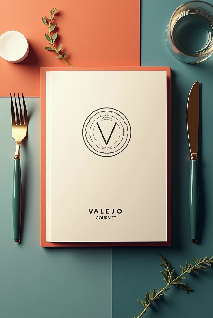 make a menu cover with the name “Valejo Gourmet” very modern and eye-catching 