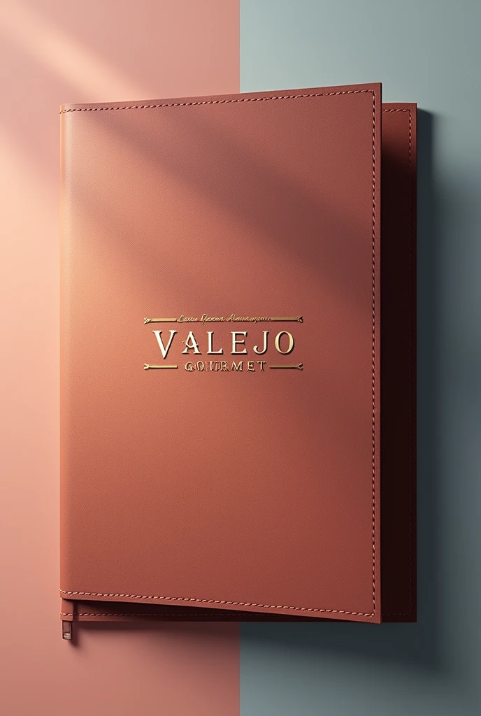 make a menu cover with the name “Valejo Gourmet” very modern and eye-catching