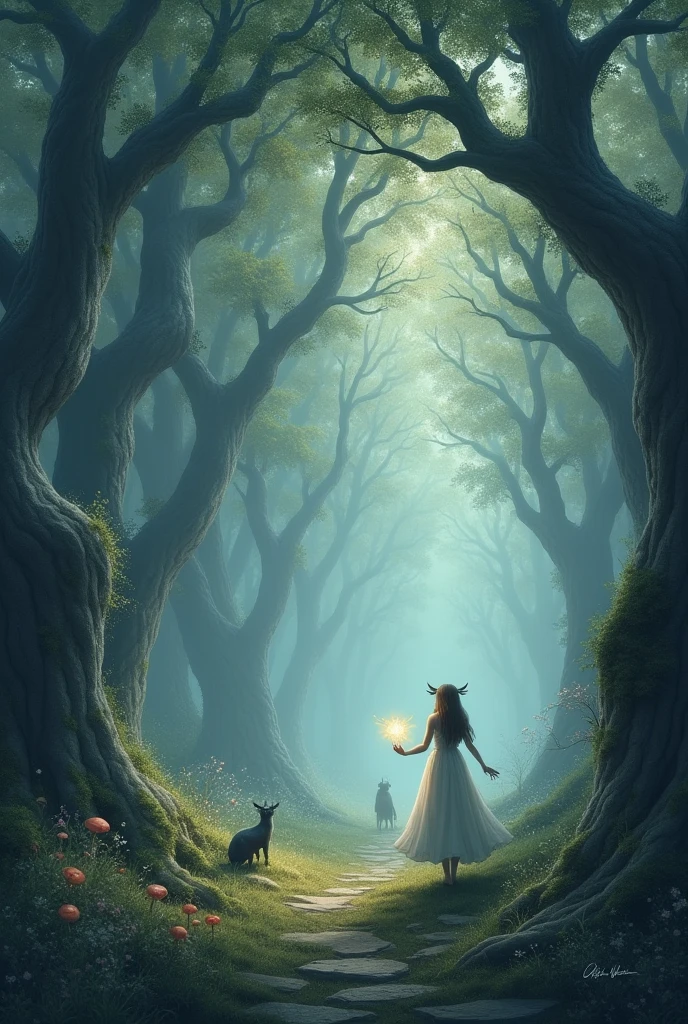 grey forest image for fairy tale story
