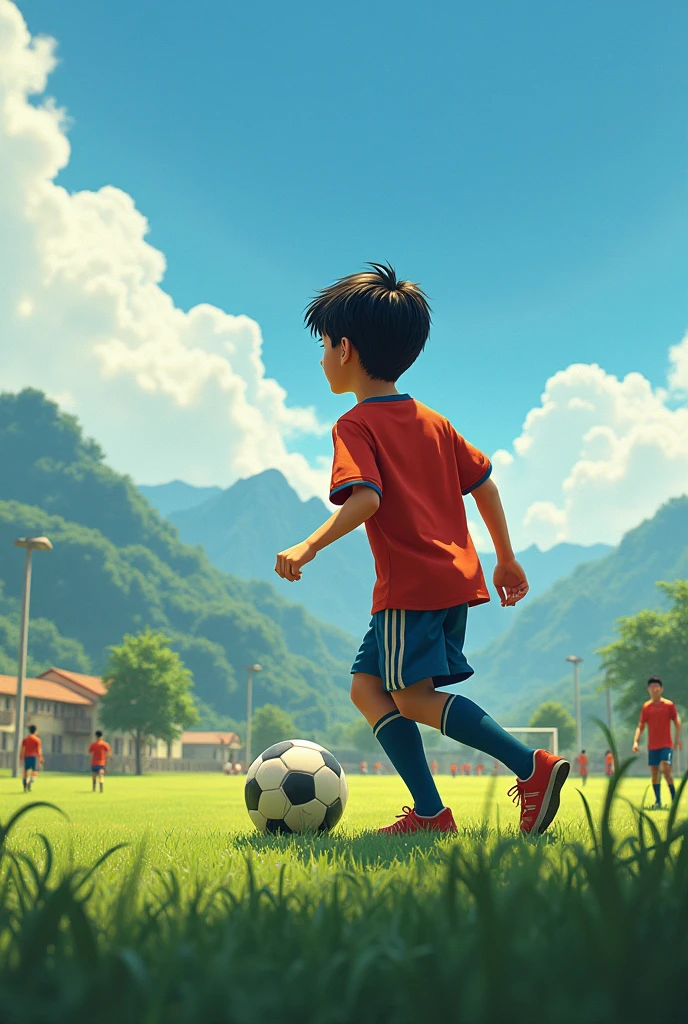 A Dream in the Dust In a small town surrounded by mountains and green fields, There lived a boy named Paul. He was 10 years old and had an overwhelming passion for football, which encouraged the arrival of a new coach. The Trial by Fire Don Roberto organized a local tournament to measure the skills of his new students.. Pablo and his teammates faced teams from nearby towns. Despite being smaller and having less experience, Pablo's team advanced to the final, largely due to his skill and leadership on the field.
An Opportunity in the City Pablo's success in the tournament did not go unnoticed. A talent scout who had come to observe the tournament approached Don Roberto after the match.. He told him about a football academy in the city that was looking for young talents., and Paul was the perfect candidate.
The Challenge of the City Life in the city was a whole new world for Pablo. The academy was big, with modern facilities and players from all over the country. Pablo felt like a fish out of water. The training sessions were intense., and the other players were faster and stronger. Some of them saw him as a simple village boy and did not take his presence seriously..
Pablo had a hard time adapting, but he was not willing to give up. He remembered the sacrifices his family had made so he could be there.. every day, tried harder, I trained harder and listened carefully to the coaches' advice.
The Unexpected Friend In the midst of his struggle to adapt, Paul met Luke, a boy of his own age who had also come to the academy from a small town. Lucas was outgoing and always saw the positive side of things., something that Pablo needed in those moments of uncertainty.
The First Big Match After months of hard training, Pablo and Lucas were selected to play in a friendly match against one of the strongest youth teams in the