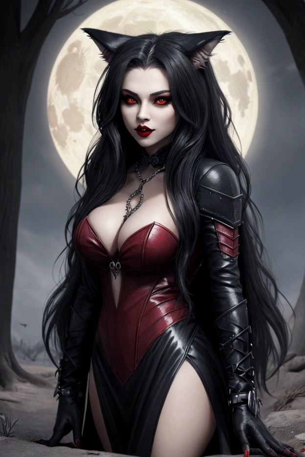 female vampire. wolf woman merged