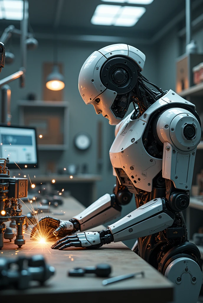 A robot creates
