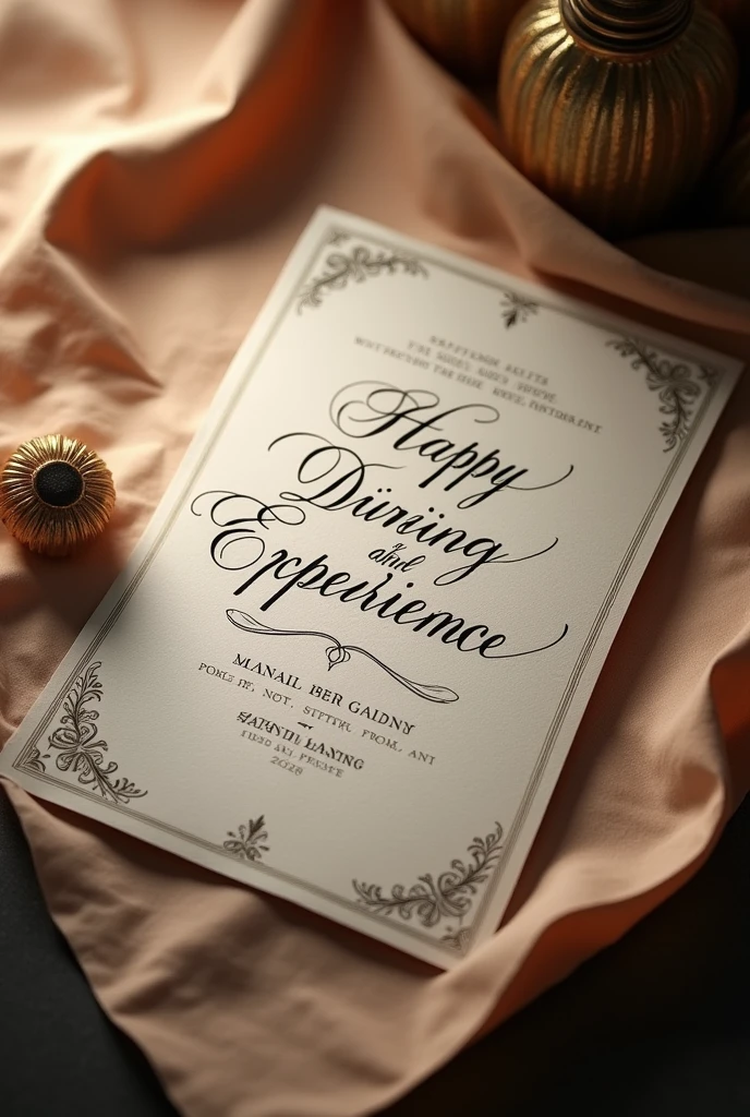 Create invitation that says: I&#39;m sending you to dine with me 
