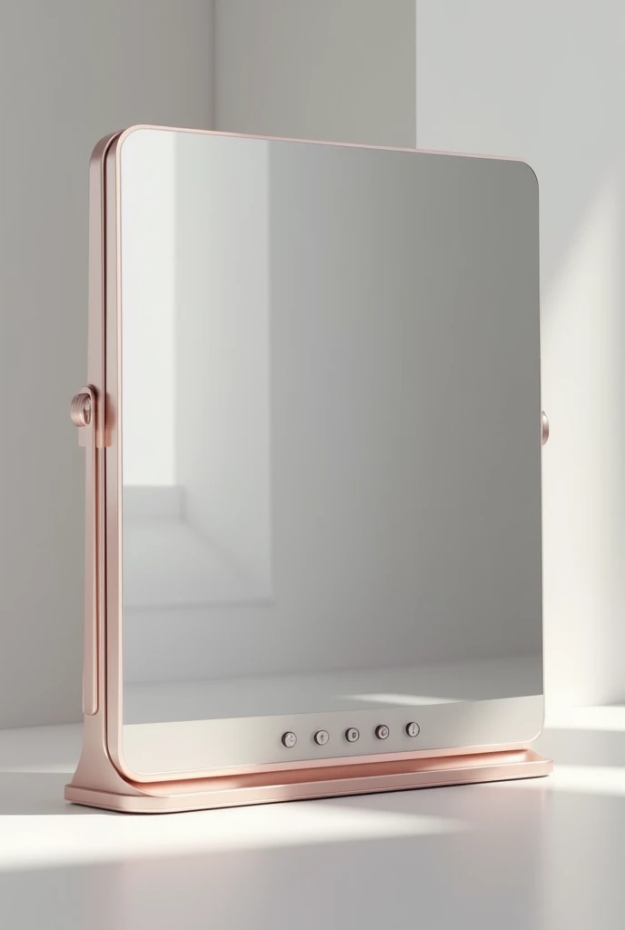 Make a mirror that is smart and helps you find skin imperfections to avoid going to a doctor and gives you makeup advice
,but it has to be a nice design ,just that the mirror is there and has buttons with different functions,It has to be an image to sell the product
