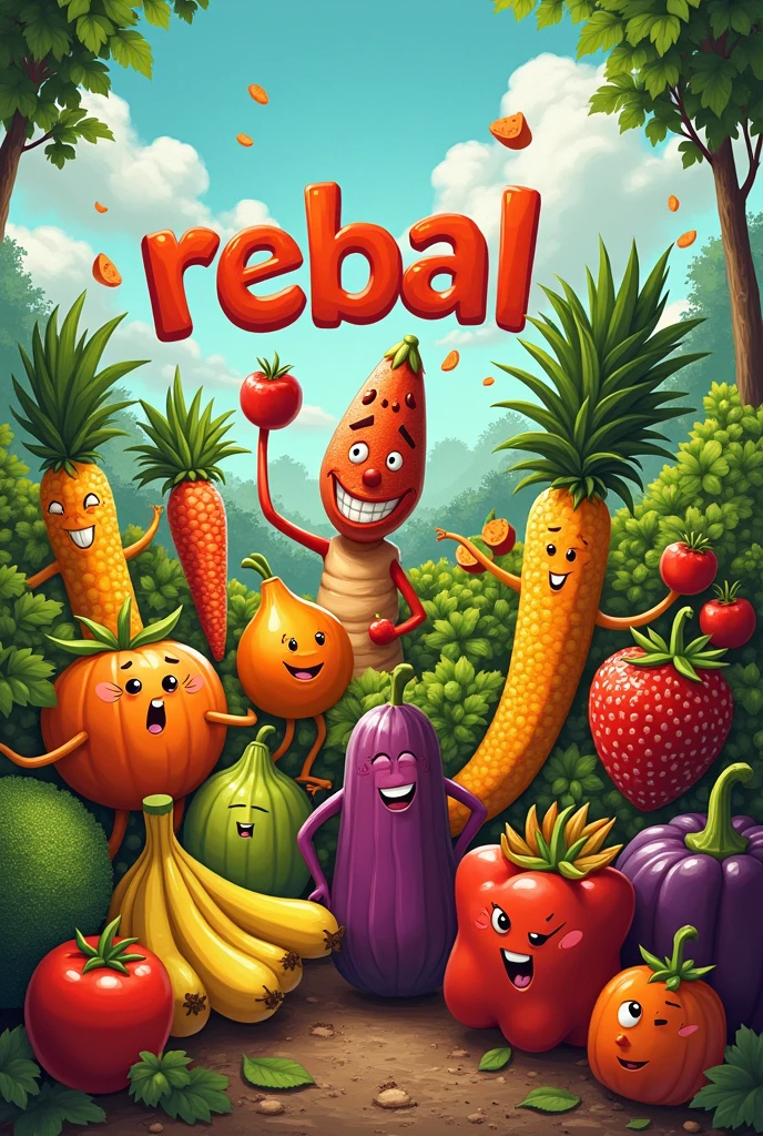 CREATE A FUND OF FRUITS AND VEGETABLES WITH THE WORD REBAL