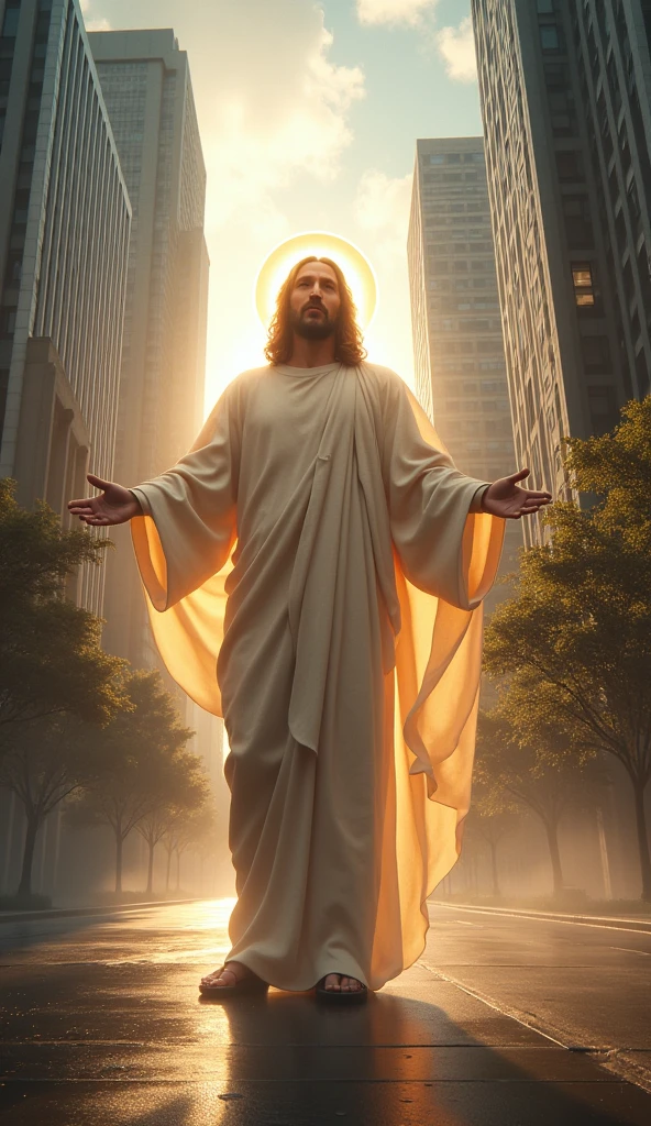 A God in the Modern City々The Holy Jesus Christ, Halo, whole body