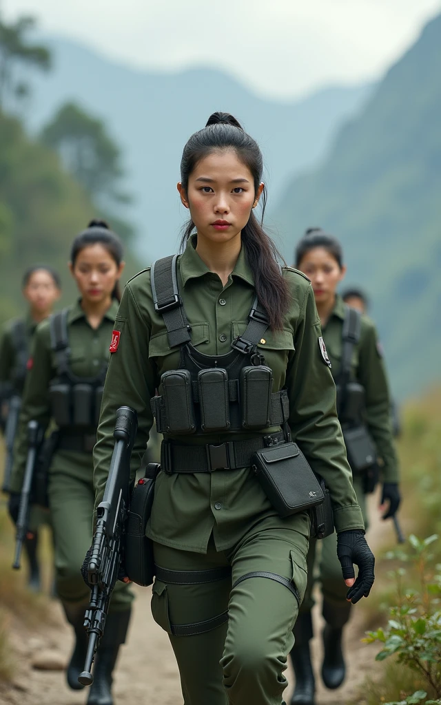 Chinese female soldiers,Gallant