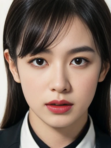woman's hand hit boy cheek , face hit scene , (1 boy and 1 woman is existence) , front view, 1 girl, mature female, solo ,beautiful face, angry face , Japanese girl , 1 boy is Chinese cutey boy, 20 age-old, (black hair, morning suit, suit fission ) , (masterpiece, Highest quality, masterpiece, God-like quality, Godly art, Very realistic)