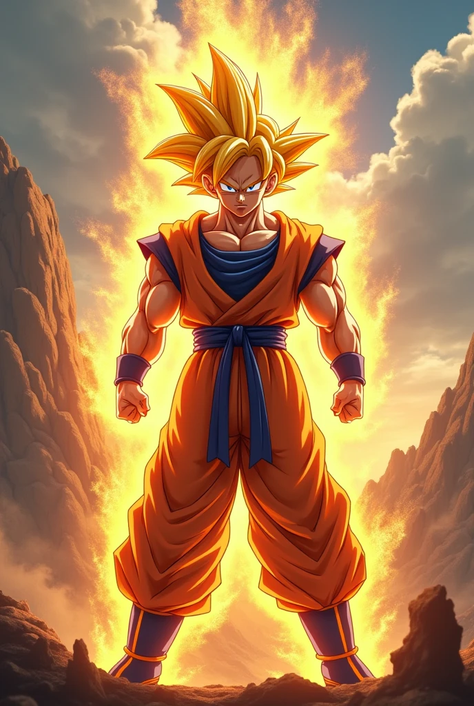 Generates an image of Goku in Super Saiyan