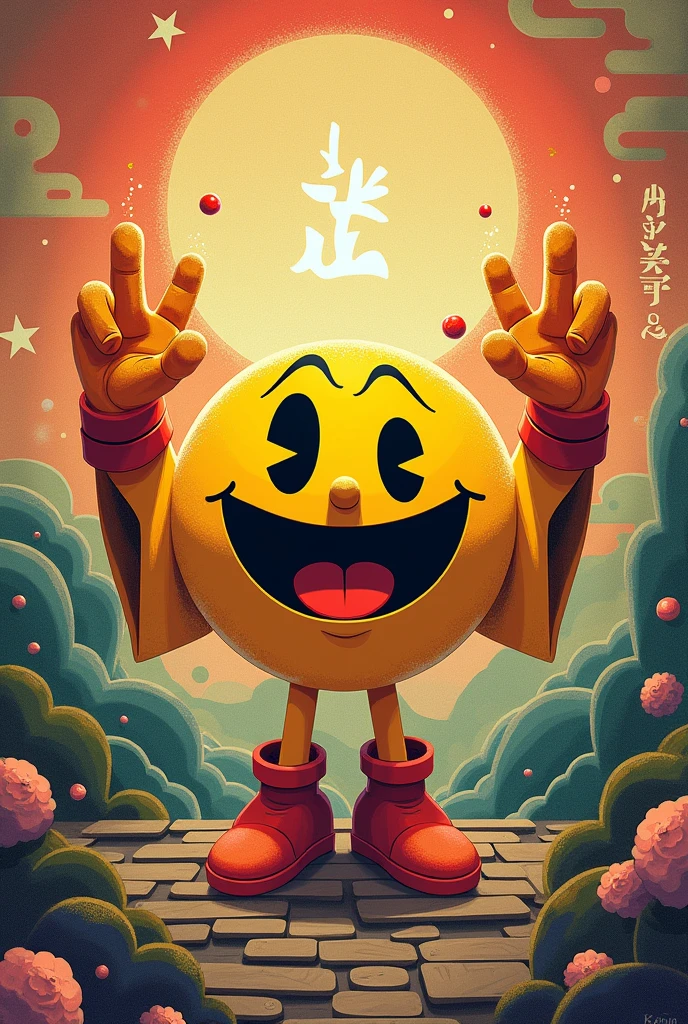 Pac-man using Japanese hand seals