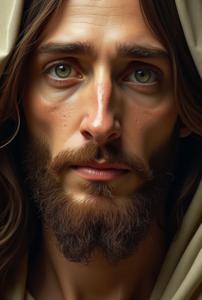 Face of Jesus Christ in detail in 8k