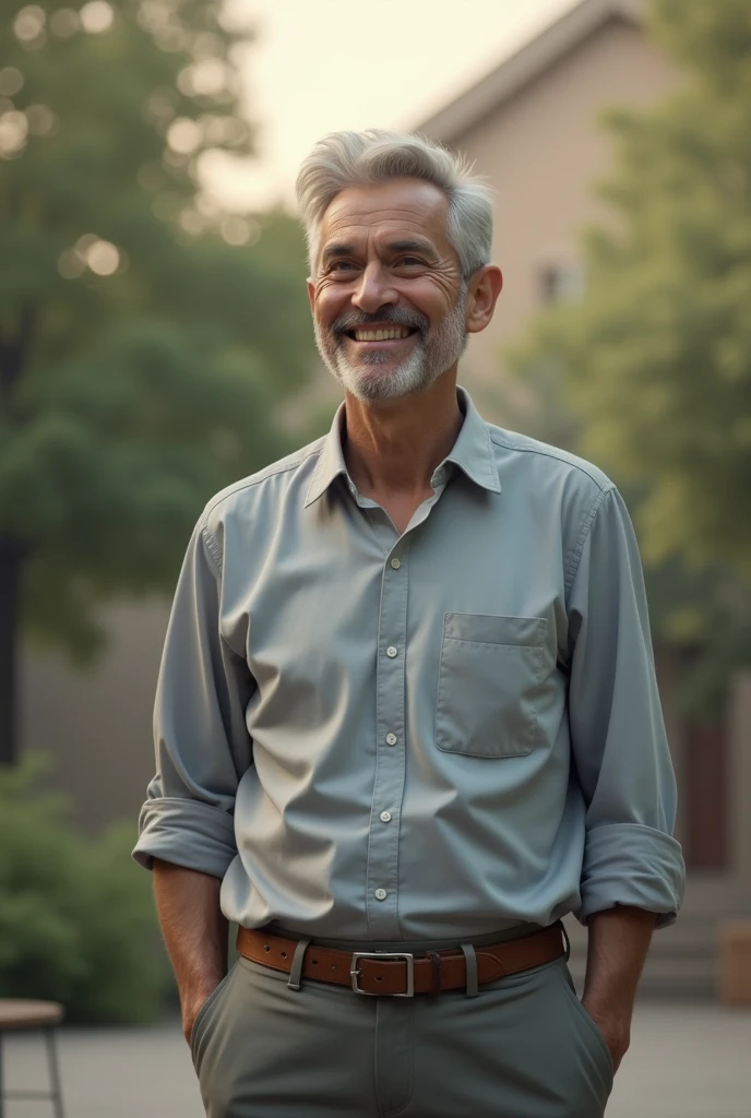 Happy lonely man