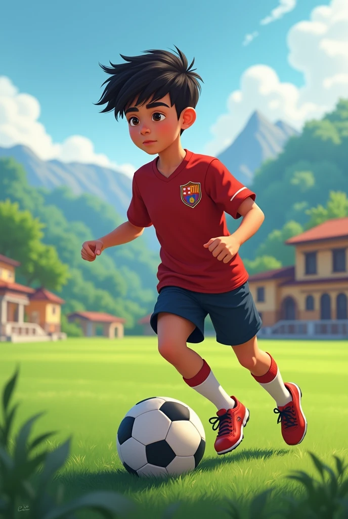 A Dream in the Dust In a small town surrounded by mountains and green fields, There lived a boy named Paul. He was 10 years old and had an overwhelming passion for football, which encouraged the arrival of a new coach. The Trial by Fire Don Roberto organized a local tournament to measure the skills of his new students.. Pablo and his teammates faced teams from nearby towns. Despite being smaller and having less experience, Pablo's team advanced to the final, largely due to his skill and leadership on the field.
An Opportunity in the City Pablo's success in the tournament did not go unnoticed. A talent scout who had come to observe the tournament approached Don Roberto after the match.. He told him about a football academy in the city that was looking for young talents., and Paul was the perfect candidate.
The Challenge of the City Life in the city was a whole new world for Pablo. The academy was big, with modern facilities and players from all over the country. Pablo felt like a fish out of water. The training sessions were intense., and the other players were faster and stronger. Some of them saw him as a simple village boy and did not take his presence seriously..
Pablo had a hard time adapting, but he was not willing to give up. He remembered the sacrifices his family had made so he could be there.. every day, tried harder, I trained harder and listened carefully to the coaches' advice.
The Unexpected Friend In the midst of his struggle to adapt, Paul met Luke, a boy of his own age who had also come to the academy from a small town. Lucas was outgoing and always saw the positive side of things., something that Pablo needed in those moments of uncertainty.
The First Big Match After months of hard training, Pablo and Lucas were selected to play in a friendly match against one of the strongest youth teams in the