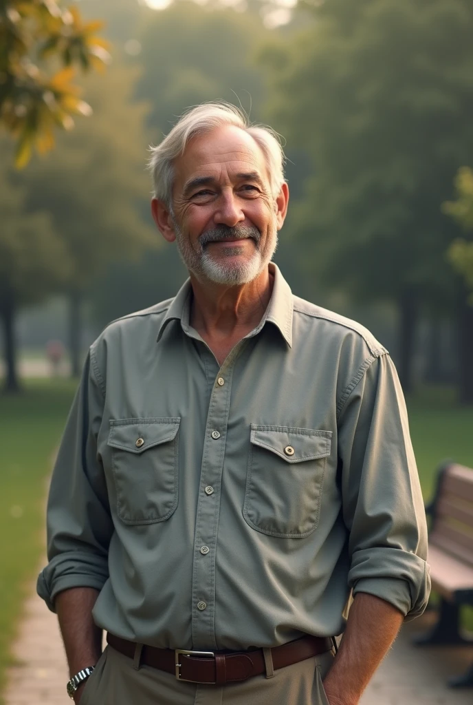 Happy lonely man