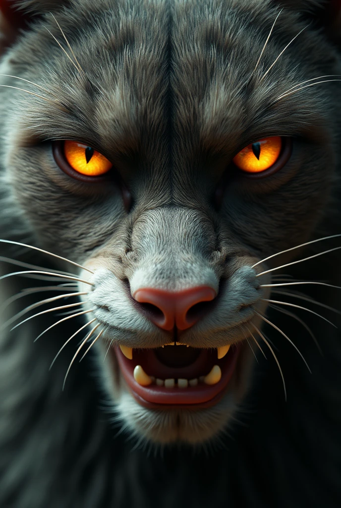 (photorealism:1.2), man with the following characteristics His eyes were the color of molten gold, with super-long eyelashes and were shaped like a cat&#39;s. His nose was wider and flatter than I had ever seen.. His cheekbones were prominent and his chin strong and square.. Her full lips were parted, revealing her white, pointed teeth.
