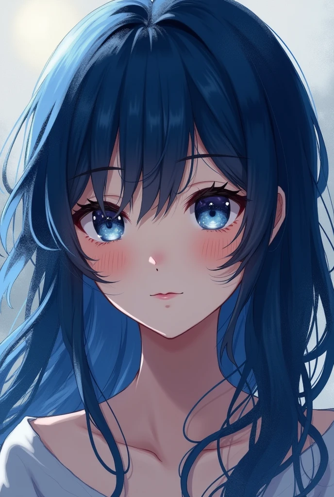 Ai Hoshino with dark blue hair