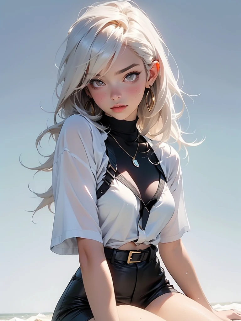 girl, , nice chest, crop top, long hair, best qualtiy, smooth white skin, tight fit clothes,  --auto --s2