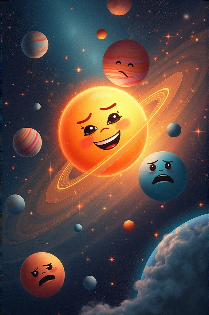 Solar system with clear expressions of primary emotions