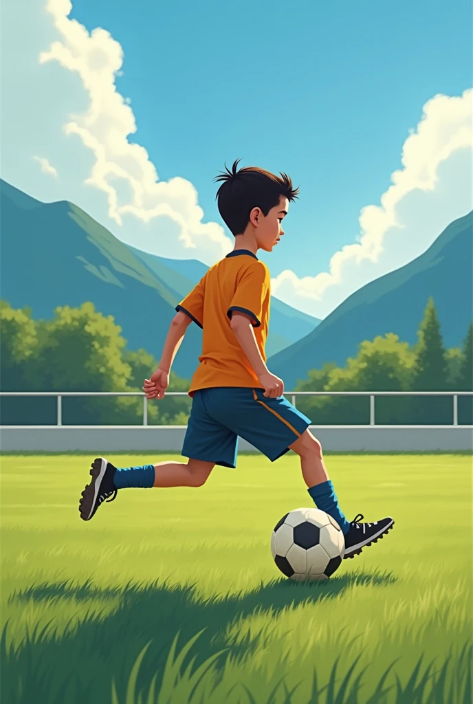 A Dream in the Dust In a small town surrounded by mountains and green fields, There lived a boy named Paul. He was 10 years old and had an overwhelming passion for football, which encouraged the arrival of a new coach. The Trial by Fire Don Roberto organized a local tournament to measure the skills of his new students.. Pablo and his teammates faced teams from nearby towns. Despite being smaller and having less experience, Pablo's team advanced to the final, largely due to his skill and leadership on the field.
An Opportunity in the City Pablo's success in the tournament did not go unnoticed. A talent scout who had come to observe the tournament approached Don Roberto after the match.. He told him about a football academy in the city that was looking for young talents., and Paul was the perfect candidate.
The Challenge of the City Life in the city was a whole new world for Pablo. The academy was big, with modern facilities and players from all over the country. Pablo felt like a fish out of water. The training sessions were intense., and the other players were faster and stronger. Some of them saw him as a simple village boy and did not take his presence seriously..
Pablo had a hard time adapting, but he was not willing to give up. He remembered the sacrifices his family had made so he could be there.. every day, tried harder, I trained harder and listened carefully to the coaches' advice.
The Unexpected Friend In the midst of his struggle to adapt, Paul met Luke, a boy of his own age who had also come to the academy from a small town. Lucas was outgoing and always saw the positive side of things., something that Pablo needed in those moments of uncertainty.
The First Big Match After months of hard training, Pablo and Lucas were selected to play in a friendly match against one of the strongest youth teams in the