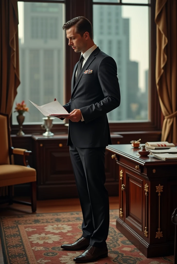 Man preparing for an official tour