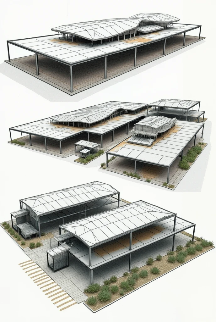 Swiftlet bird nest farming design steel structure straight lines with roof design