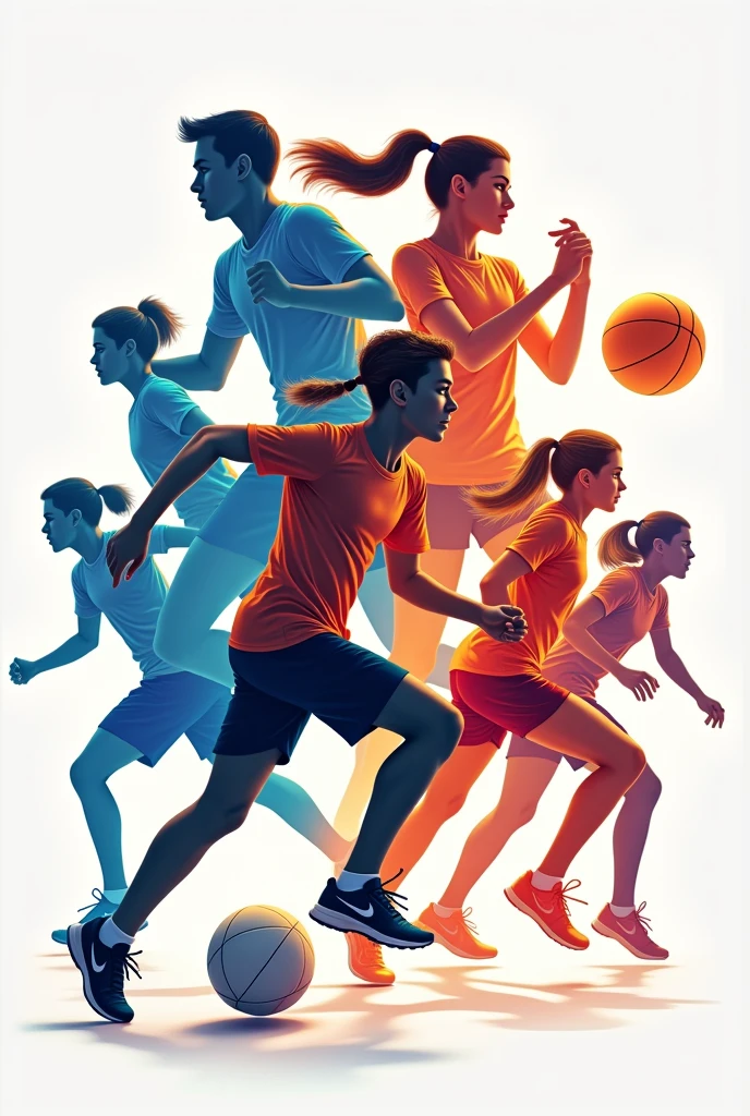 Create men and women sports school games shirt template