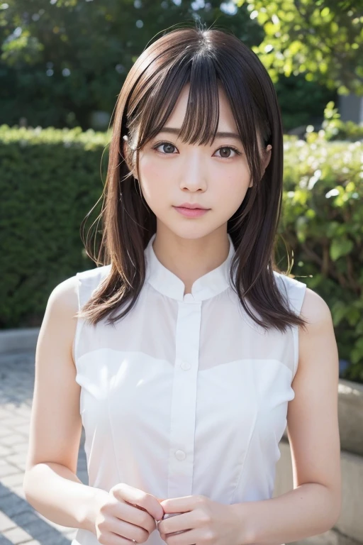 高品質in超リアルなポートレート。彼女は小さく繊細な顔立ちin、I have a slightly round face shape。Her expressive almond eyes gaze kindly and warmly..、私は眉毛が強いinす。肌は無垢in透き通るような白さin、It has a natural shine。(彼女の髪は茶色inピクシーカットinす.:1.3)in、シンプルinエレガントに整えられています。メイクはナチュラルin、Light foundation and subtle blush、Uses a soft pink lip color。ライティングはソフトin自然な光を使用し、Accentuating facial features、Do not emphasize shadows。背景はシンプルinぼかしたグラデーションin、Focus on the face。