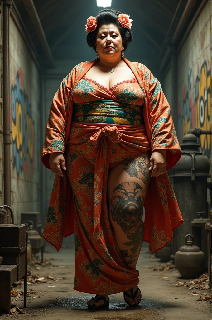 real life big fat mom,kimono、geisha、oiran、bodybuilder、housewife,sex slave_tattoo,oily ,Dirty talk、graffiti、Seeding Press,Seeding Press,50 years old,(masterpiece, best quality:1.2), 1girl, solo,standing_split,Big Tit,、Big Butt,Armpit Hair、
,muscular、busty,hentai