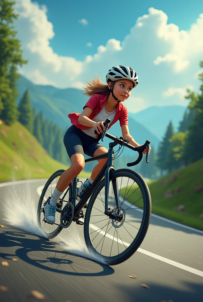make her fall off the bike
