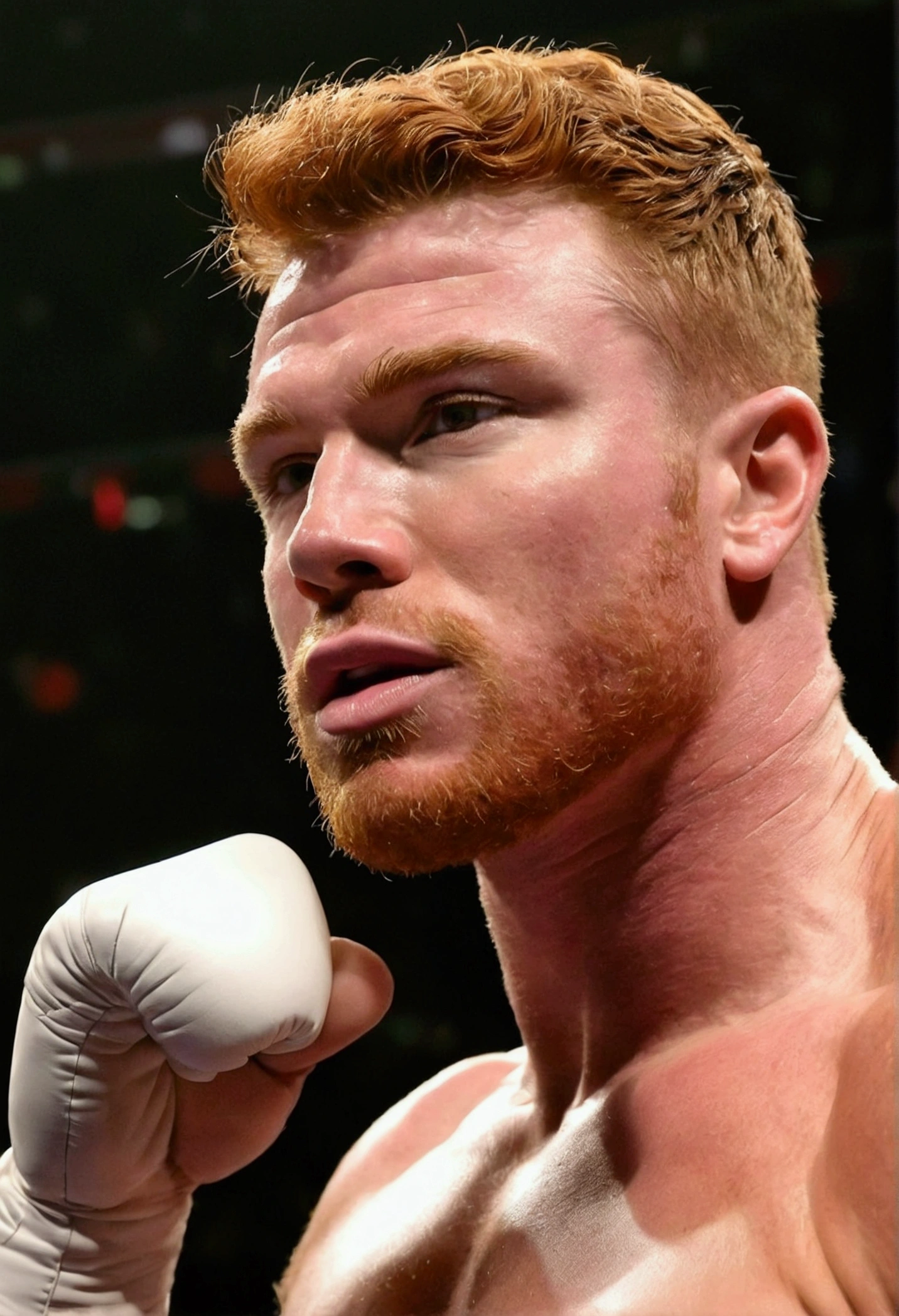 Boxer Canelo Alvarez muscular nude and RuPaul passionately kissing