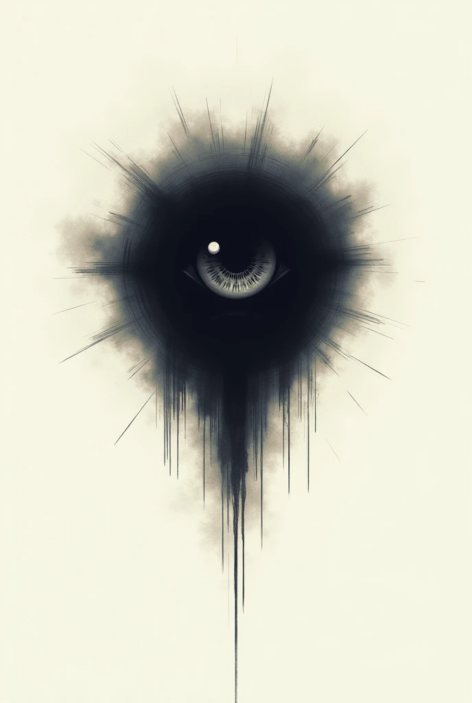 A scary symbol in a simple design that looks like an eye