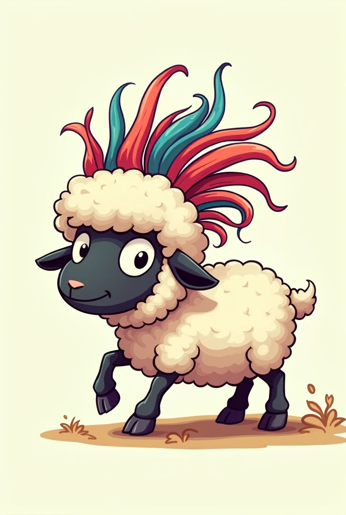 Drag Sheep with 80s Hairstyle