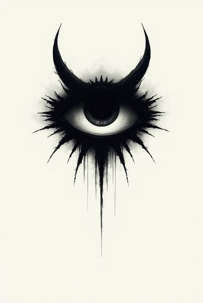 A scary symbol in a simple design that looks like an eye