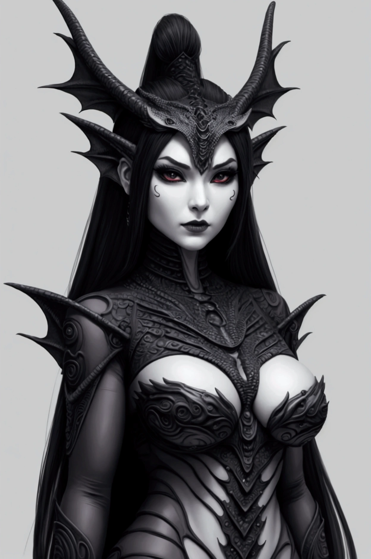  dragon woman . fused woman 