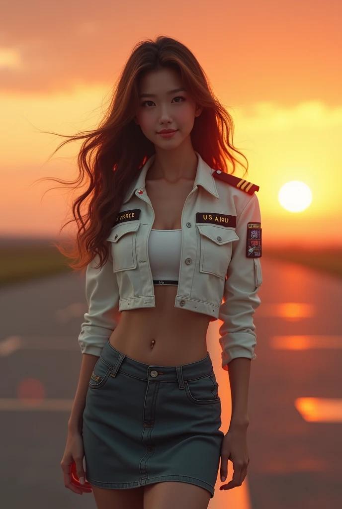 (Best quality, 8k, 32k, Masterpiece, UHD:1.2), (realistic:1.5), (masterpiece, Extremely detailed CG unity 8k wallpaper, best quality, highres:1.2), (ultra detailed, UHD:1.2), Photo of extremely cute and beautiful Japanese woman, (chestnut long wavy hair:1.2), adult, (detailed beautiful girl:1.4), best quality, woman, adult, (detailed US air-force pilot uniform:1.5), (white pilot captain jacket:1.3), (white high-waist pencil skirt:1.3), detailed clothes, (Beautiful sunset US air force base runway view background:1.3), embarrassed laughing:1, light smile, looking at viewer, facing the viewer, ((perfect female body)), (narrow waist:1.2), (upper body image:1.3), slender, abs, (large breasted:1.25), ((frame the head)), wind, dynamic pose, cinematic light, back light, perfect anatomy, perfect proportion, detailed human body, bokeh, depth of field,Show breasts,,Show breasts,,Show breasts,,Show breasts,,Show breasts,,Show breasts,,Show breasts,,Show breasts,,Show breasts,,Show breasts,,Show breasts,,Show breasts,,Show breasts,,Show breasts,,Show breasts,,Show breasts,,Show breasts,,Show breasts,,Show breasts,,Show breasts,,Show breasts,,Show breasts,,Show breasts,,Show breasts,,Show breasts,,Show breasts,,Show breasts,,Show breasts,,Show breasts,,Show breasts,,Show breasts,,Show breasts,,Show breasts,,Show breasts,,Show breasts,,Show breasts,,Show breasts,,Show breasts,,Show breasts,,Show breasts,,Show breasts,,Show breasts,,Show breasts,,Show breasts,,Show breasts,,Show breasts,,Show breasts,,Show breasts,,Show breasts,,Show breasts,,Show breasts,exposing her chest、exposing her chest,exposing her chest、exposing her chest,exposing her chest、exposing her chest,exposing her chest、exposing her chest,exposing her chest、exposing her chest,exposing her chest、exposing her chest,exposing her chest、exposing her chest,Expose nipples、exposing her chest,exposing her chest、exposing her chest,Expose nipples、exposing her chest,exposing her chest、exposing her chest,Expose nipples、exposing